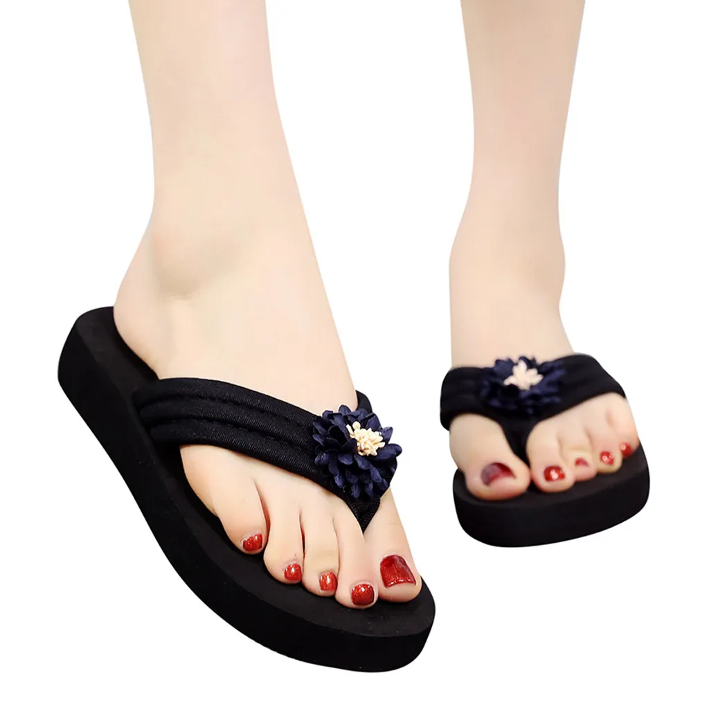 

Women Summer Bohemian Flip Flops Women Summer Bohemian Clip Toe Flip Flops Non-Slip Wedges Slippers Beach Shoes#g2
