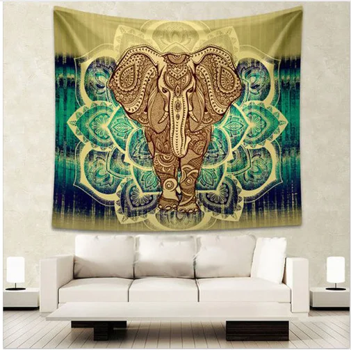 150x130 см/150x210 см/180x230 см очень большое пляжное полотенце s наружное обеденное большое полотенце Индийский Слон летнее богемное банное полотенце s