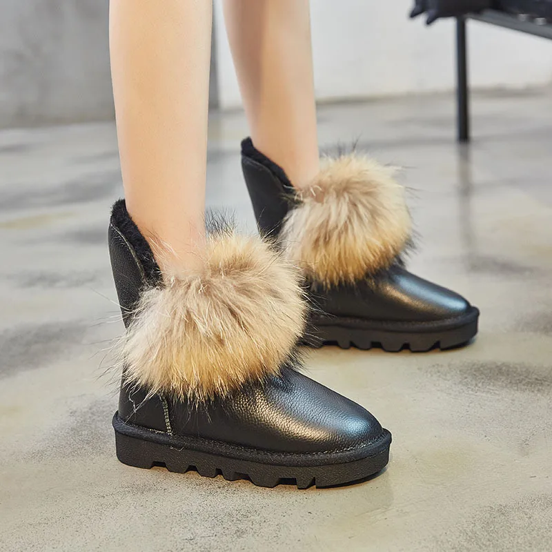 

Jookrrix botas mujer invierno Casual Shoes Women Fashion Brand Warm Winter Snow Boots with Fur Lady chaussure Female footware