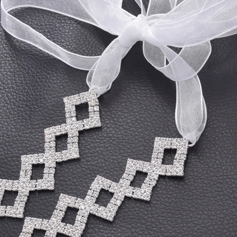 Bridal wedding dress belt rhinestones glass (9)