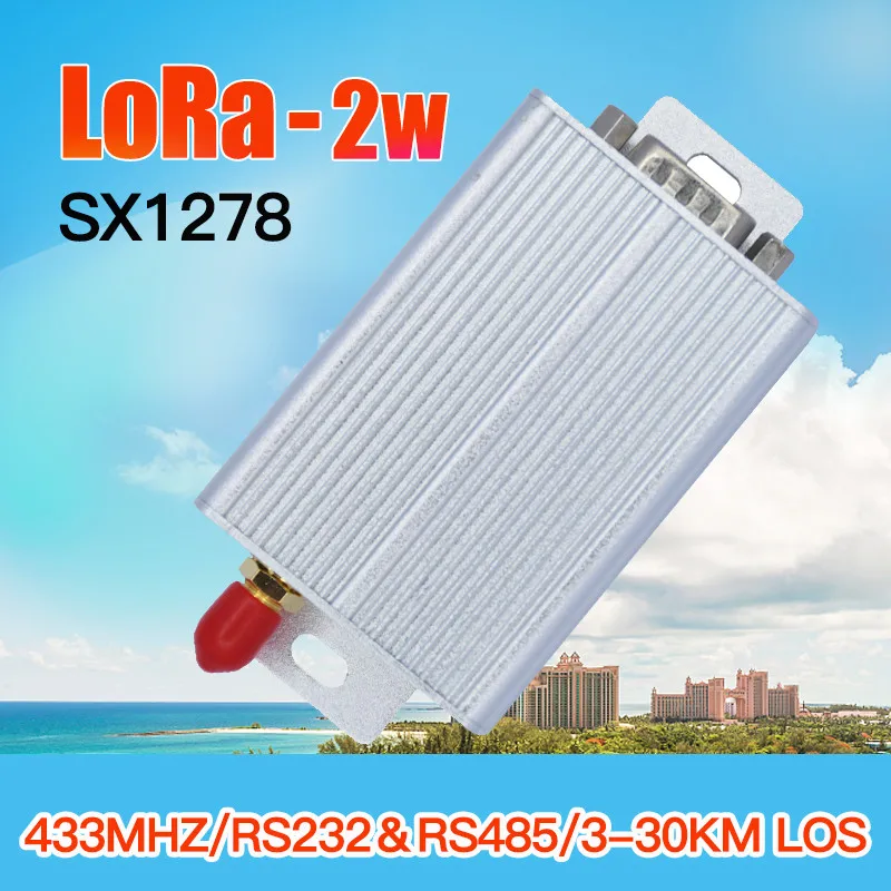 

433mhz 2w lora wireless long range radio modem 450mhz uhf transmitter receiver ttl rs485 rs232 lora rf transceiver module