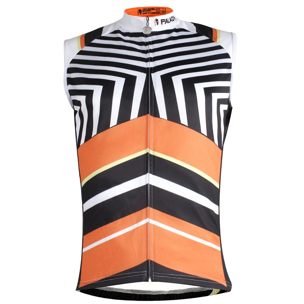 Stripes Pattern Bicycle Clothing Men Summer Sleeveless Quick Dry
