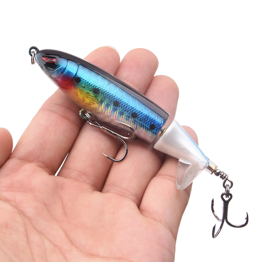 Isca de Pesca Lote Whopper Plopper 100mm 13g Flutuante Popper Lápis Artificial Duro Isca Wobbler Rotação Cauda Pesca Equipamento 3 Pçs - 8 duro isca wobbler rotação cauda pesca equipamento