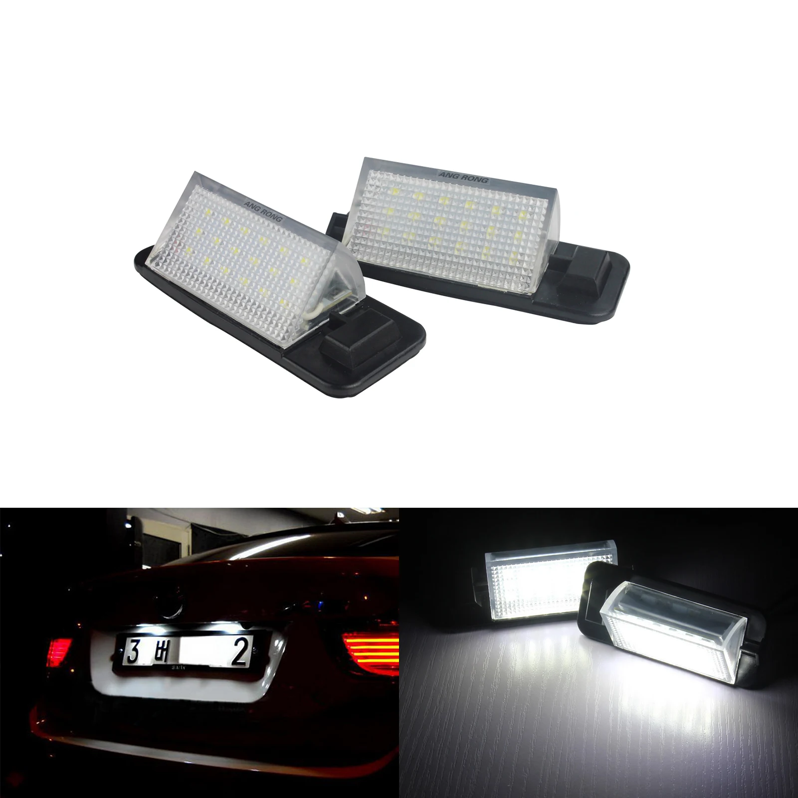 

ANGRONG For BMW No Error LED Licence Number Plate Light E36 Coupe Saloon Convertible Estate
