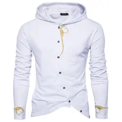 Модные брендовые толстовки Для мужчин Толстовка мужской косой кнопку куртка с капюшоном Повседневное Спортивная Moletom Masculino куртки верхняя