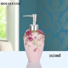 Европейский цветочный диспенсер для жидкого мыла из смолы, аксессуары для ванной комнаты, модный гель для душа, бутылочки для розлива шампуня для отеля, бутылка для мыла
