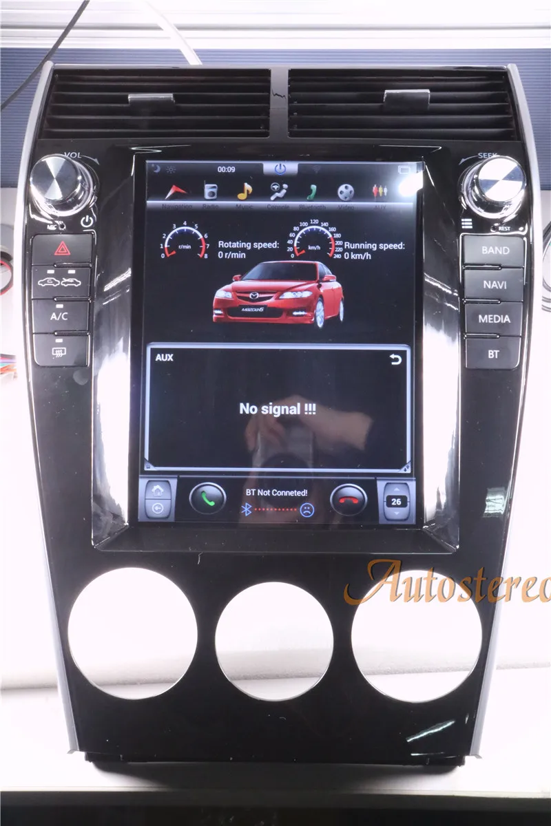 Excellent Android 7.1 Tesla style Car no DVD Player GPS Navigation For Mazda6 2002-2008 radio tape recorder stereo headunit multimedia IPS 17