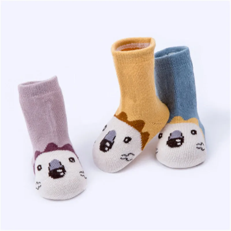 Новое поступление года; забавные носки для новорожденных; сезон весна-осень нескользящие носки для маленьких девочек с резиновой подошвой; милые носки для маленьких девочек - Цвет: Lion