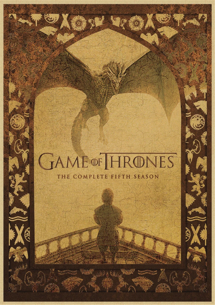 Game Of Thrones Movie TV Vintage Kraft Paper Poster Bar Cafe Home Decor Painting Wall Sticker