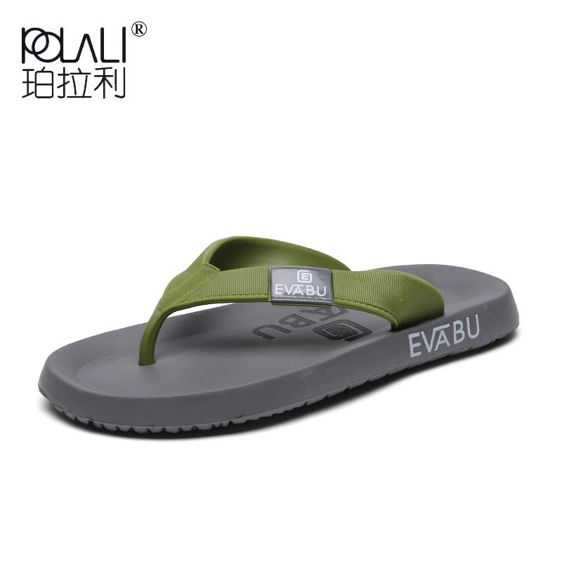 

POLALI New Arrival Summer Men Flip Flops High Quality Beach Sandals Non-slide Male Slippers Zapatos Hombre Casual Shoes