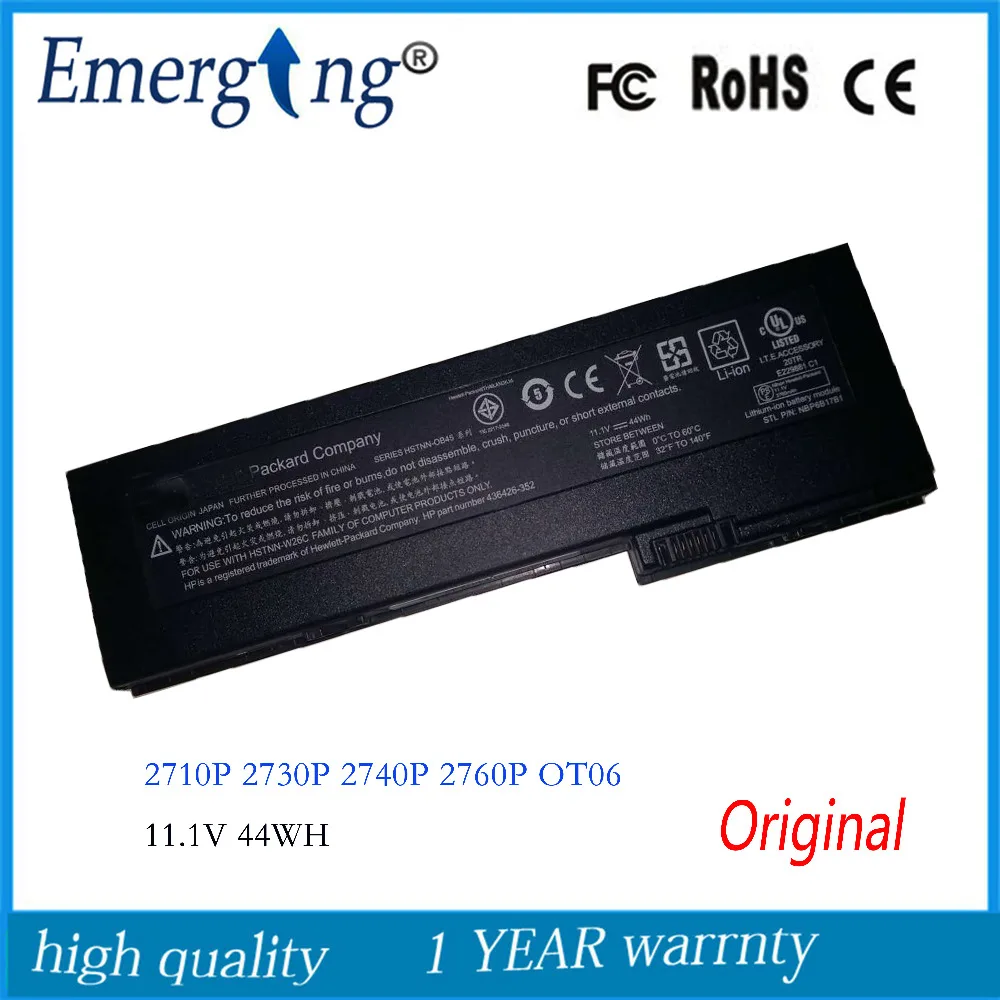 11,1 В 44WH аккумулятор для ноутбука hp EliteBook HSTNN-OB45 OT06 2710p 2730 2740p 2760p серии HSTNN-XB45