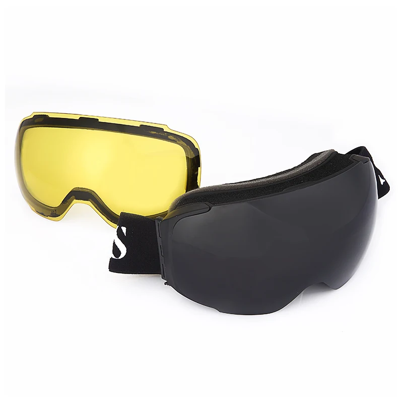 

Ski Snow Goggles Dual Layers Lens Magnetic Snowmobile Mask UV400 Skiing Anti-fog Snowboard Eyewear Glasses Men Women Detachable