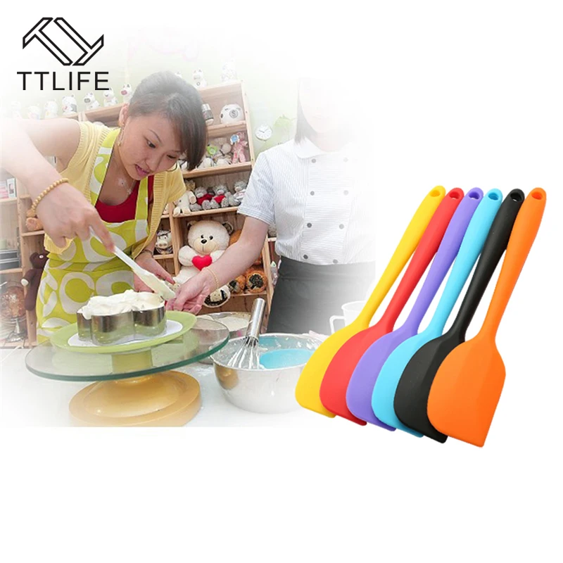 

Colorful integrated high temperature resistance silicone Spatula Baking Rubber Scraper
