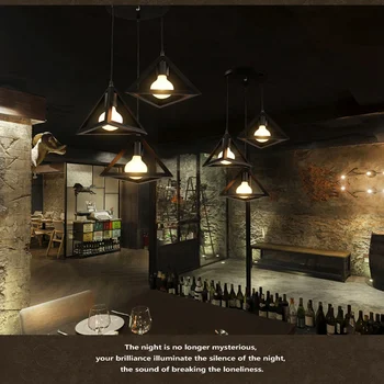 

Litake Vintage Pendent Lights E27 Lustre Ceiling Lamp Loft Iron Cage Hanging Pendent Lamp Fixtures Abajur Home Lighting