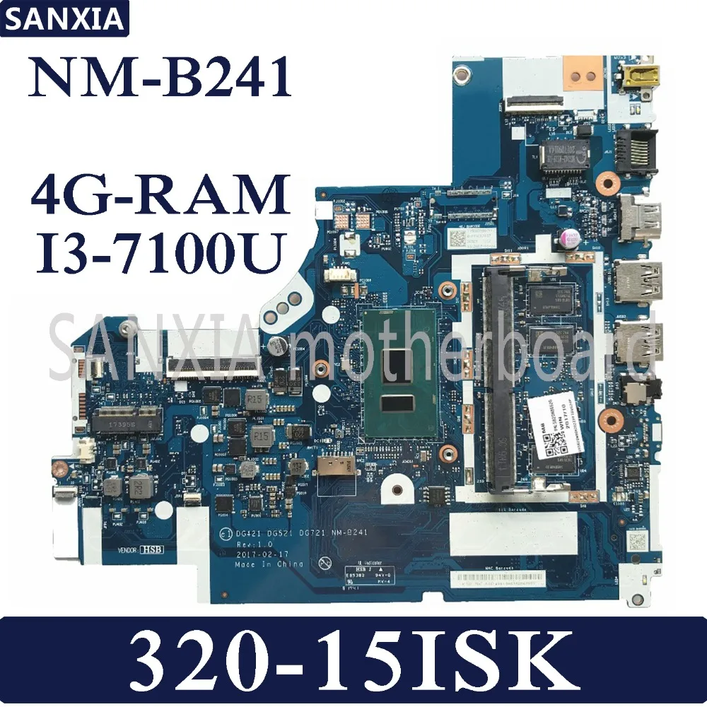 

KEFU DG421 DG521 DG721 NM-B241 Laptop motherboard for Lenovo 320-15ISK Test original mainboard 4G-RAM I3-7100U