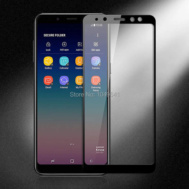 KCLC2931B_1_Tempered Glass For Samsung Galaxy A8 2018 5.6 inch 9H 2D Full Screen Covered Explosion-proof Film Screen Protector