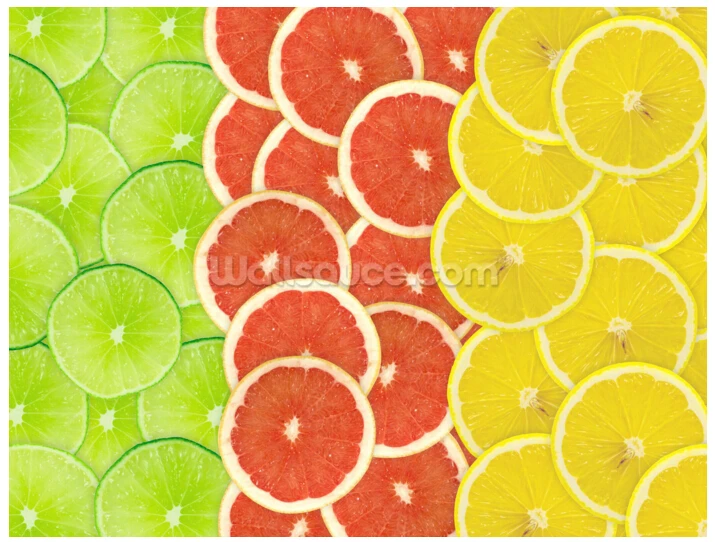 

Custom photo wallpaper, Citrus Slices,3D wallpaper mural for living room bedroom restaurant wall waterproof PVC wallpaper