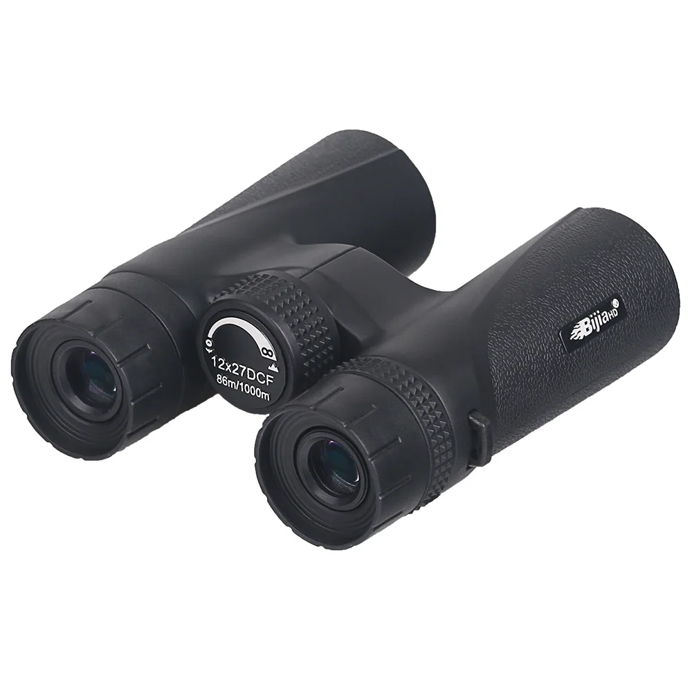 BIJIA 12x27 المدمجة مناظير طويل المدى HD قوية البسيطة تلسكوب BAK4 FMC البصريات الصيد الرياضية التخييم