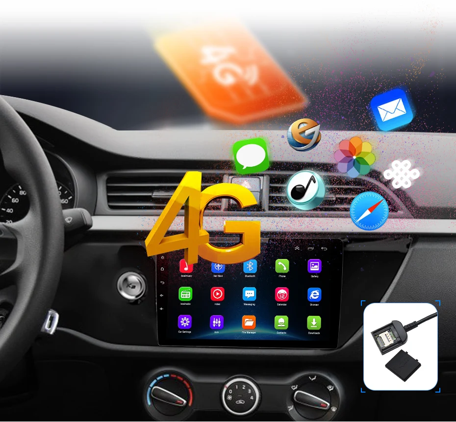 Cheap AWESAFE 2 din Android 8.1 Car Radio Multimedia video player gps navigation For KIA RIO 4 2017 sedan wifi head unit no DVD 6