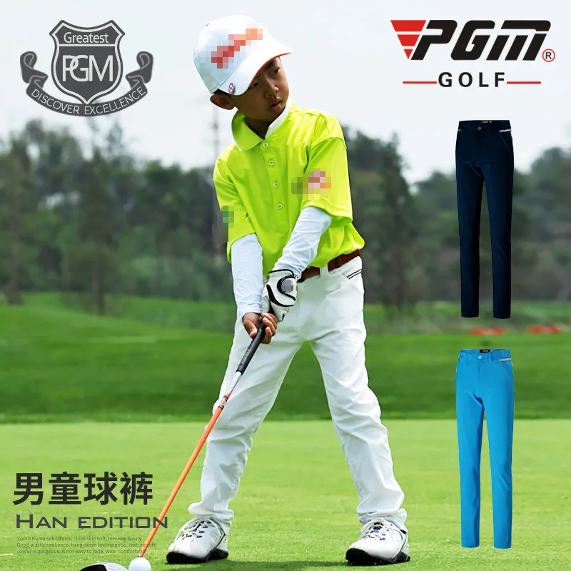 

PGM New Golf Sportwear Child Clothing Boy Trousers Summer Thin Pant Dry Fit High Elastic Breathable Trousers Youth Costume XS-XL