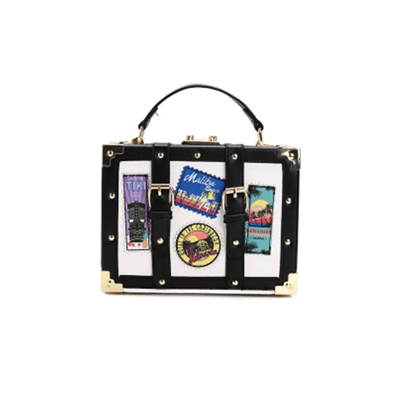 

Hot Sale Rivet Small Box Women Shoulder Bags Handbags Women Famous Brands Fashion Lock PU Leather Bags Women Evening Clutch Bags