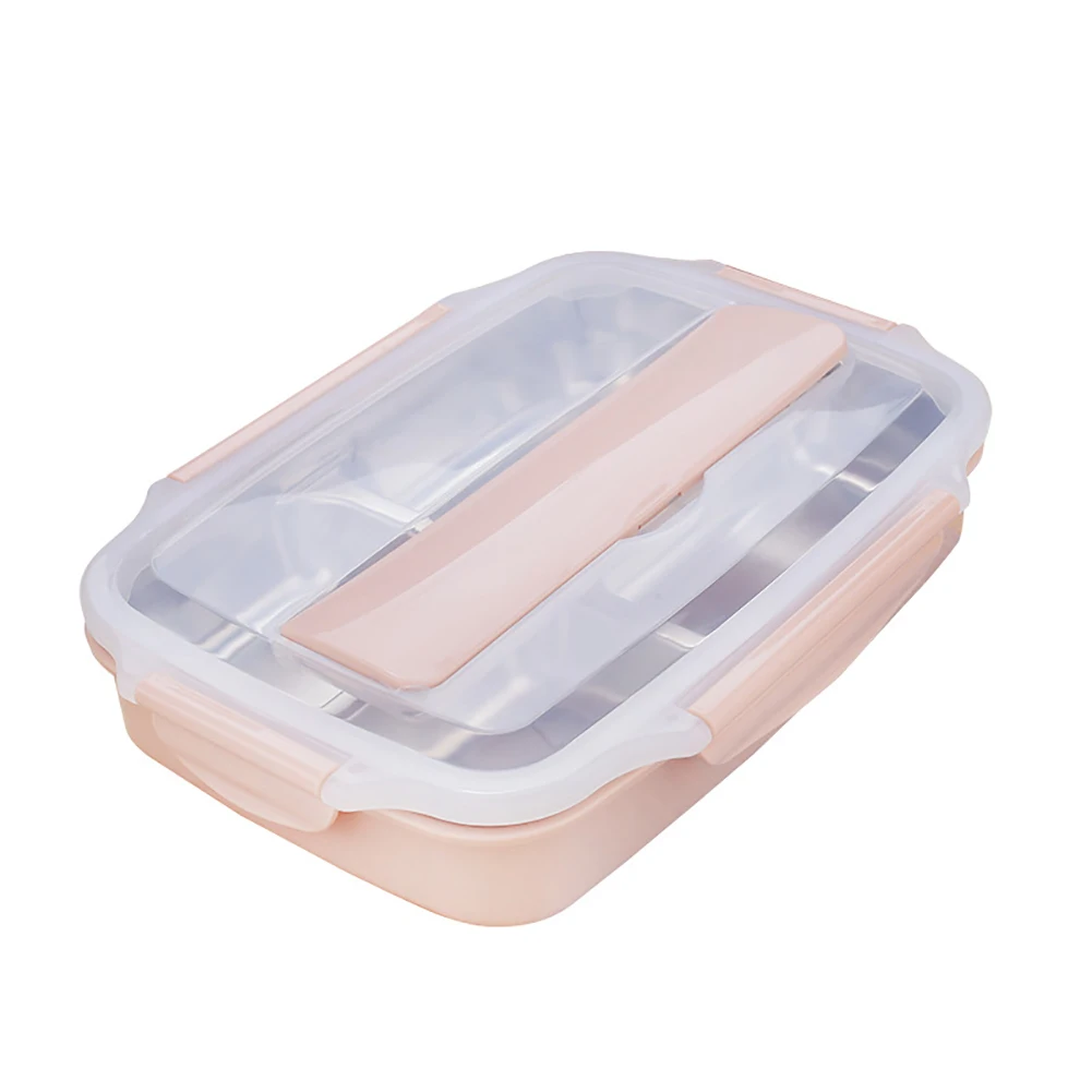 Bento Box пшеничный детский Ланч-бокс герметичный Bento Ланч-бокс для детей школьный контейнер для еды набор с ложкой 1 пара палочек для еды