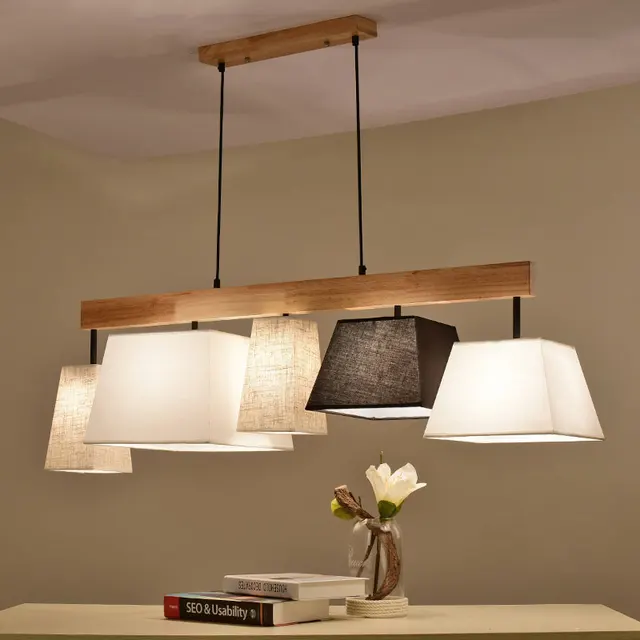 Lámpara colgante moderna elegante tela Lampadario lamparas Bar ... Lámpara colgante moderna elegante tela Lampadario lamparas Bar ...