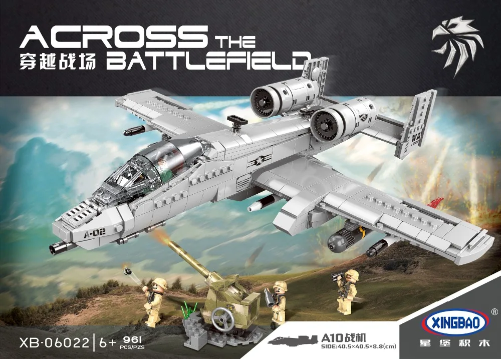 

XingBao 06022 961pcs in Blocks Military Series Across the battlefield Set Education Building Blocks Bricks Toys Model Gift