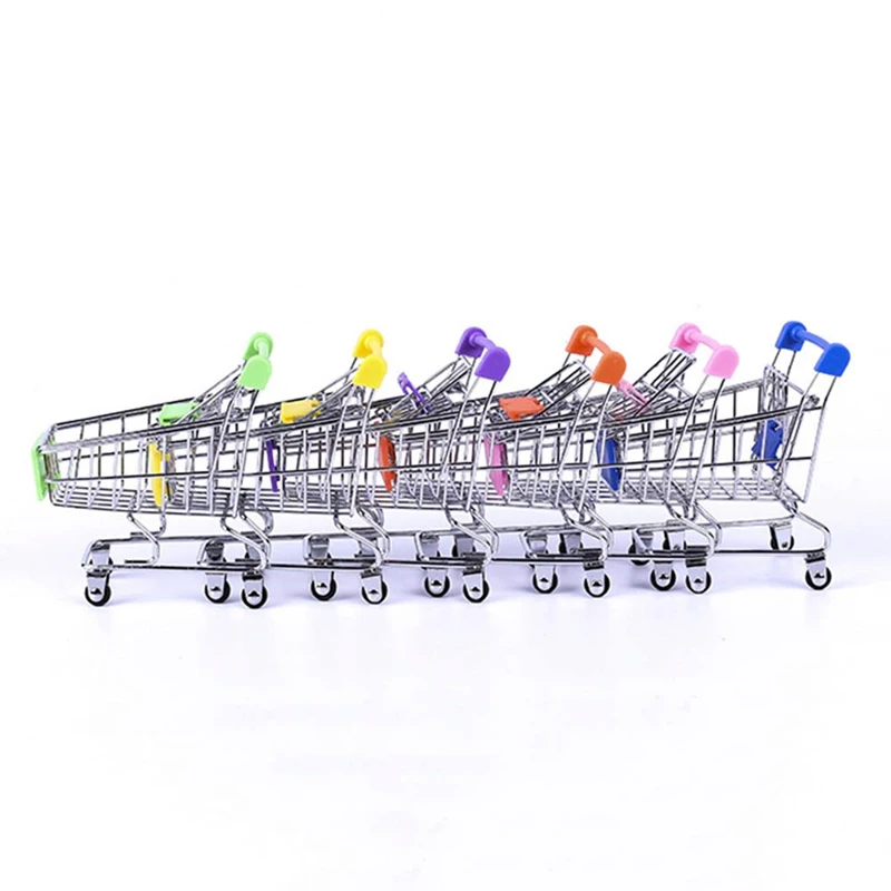 Творческий мини дети Handcart Моделирование Малый магазинная Тележка для покупок дети ролевые игры игрушечные лошадки коляски цвет случайный