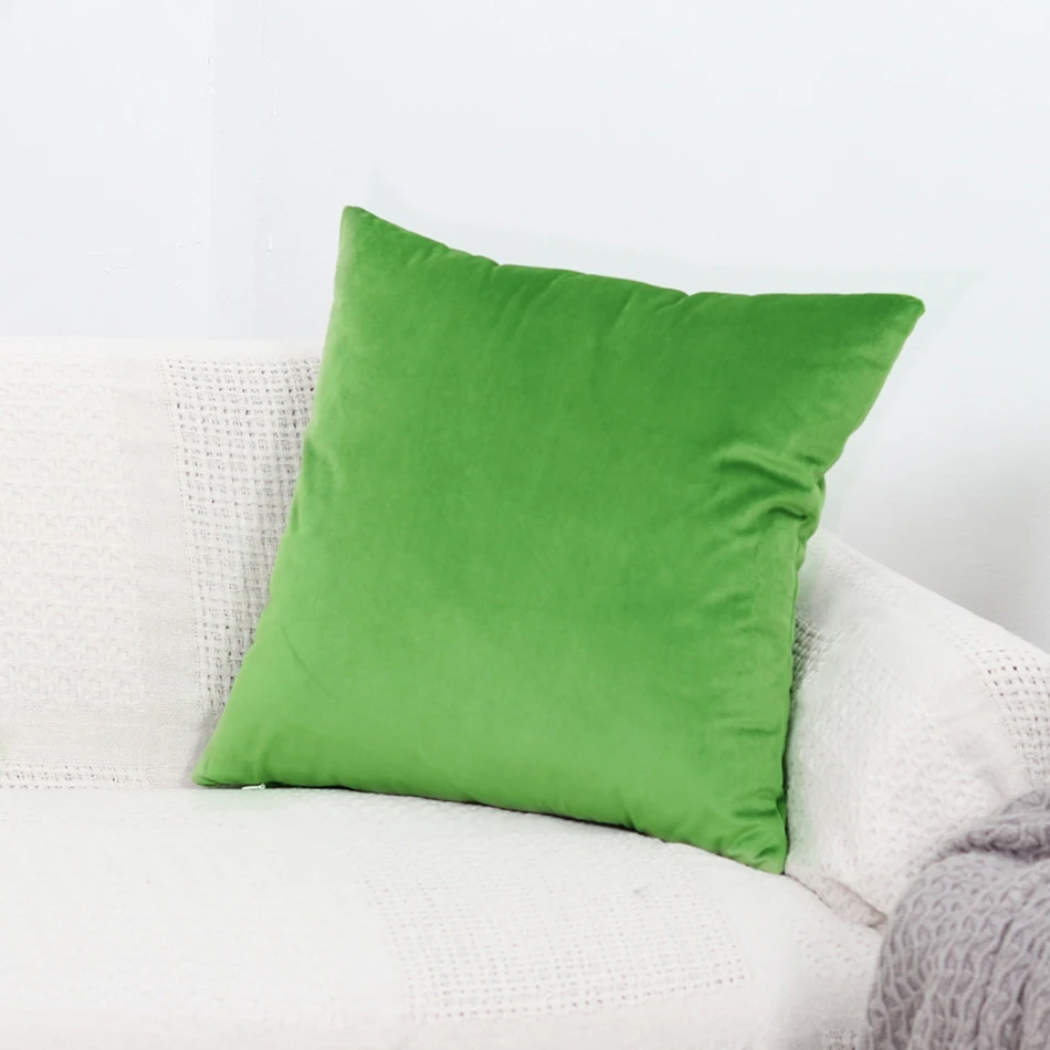 Роскошный синий бархатный чехол для подушки наволочка Зеленый Желтый Розовый Серый Белый Черный домашний декоративный диван подушка