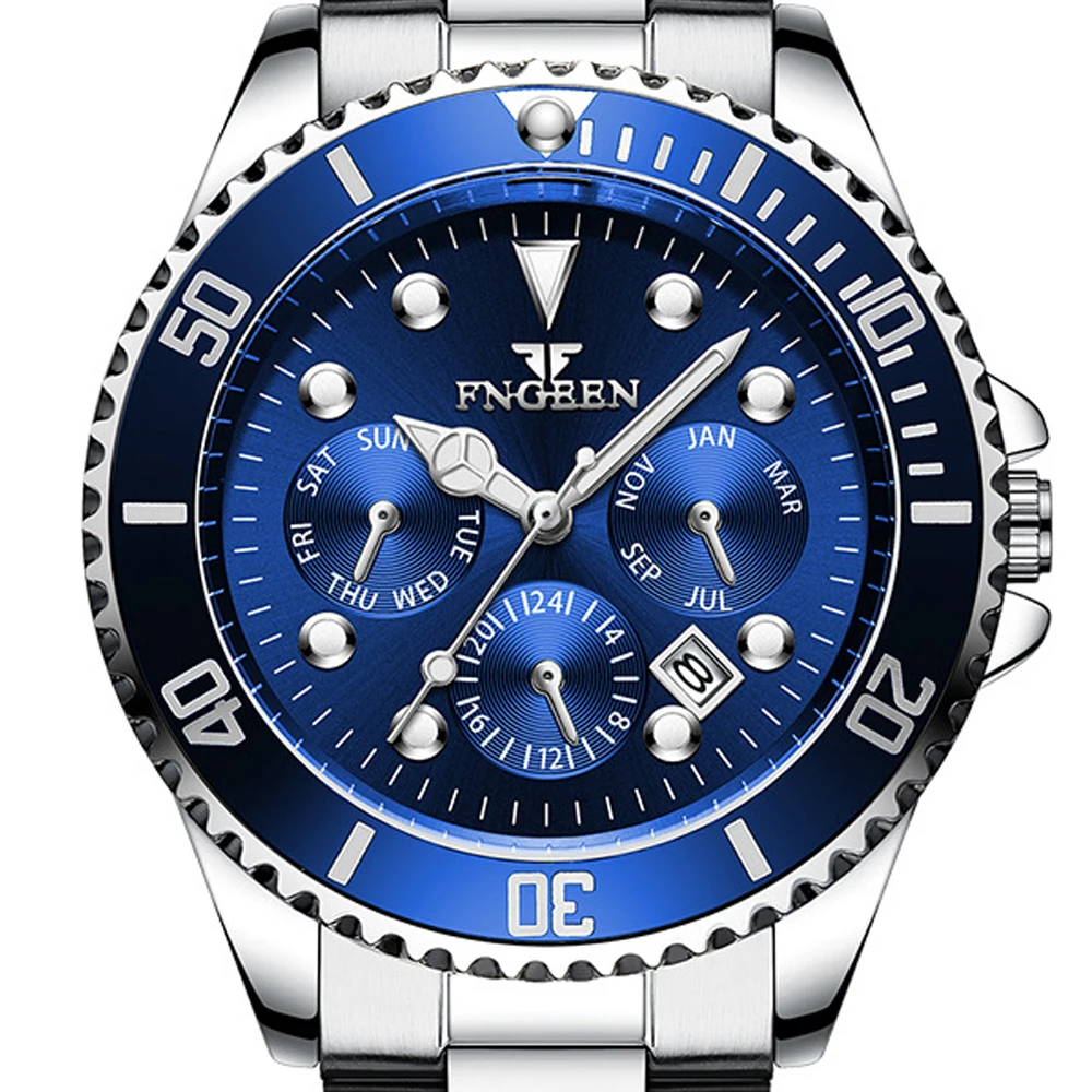 

FNGEEN Luxury Brand Men's Watch Business Quartz Watches Men Luminous Auto Date Hodinky Wristwatches Clock 2019 Dropshipping