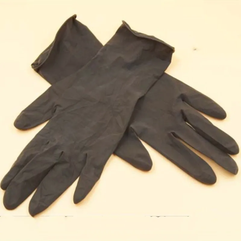 50Pcs/lot Professional Black Latex Gloves, Hair Dye Gloves, Oil purpose