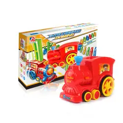Домино поезд робот-Domino Поезд Модель автомобиля игрушки автоматическая наборы до 60 шт. для девочек и мальчиков