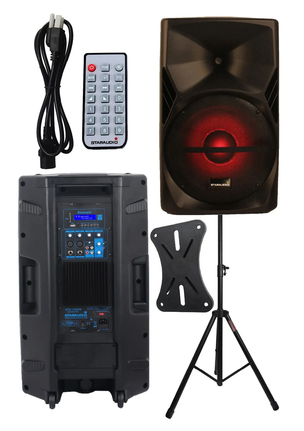 audio pa bluetooth sd card speaker with speaker stands with speaker stand