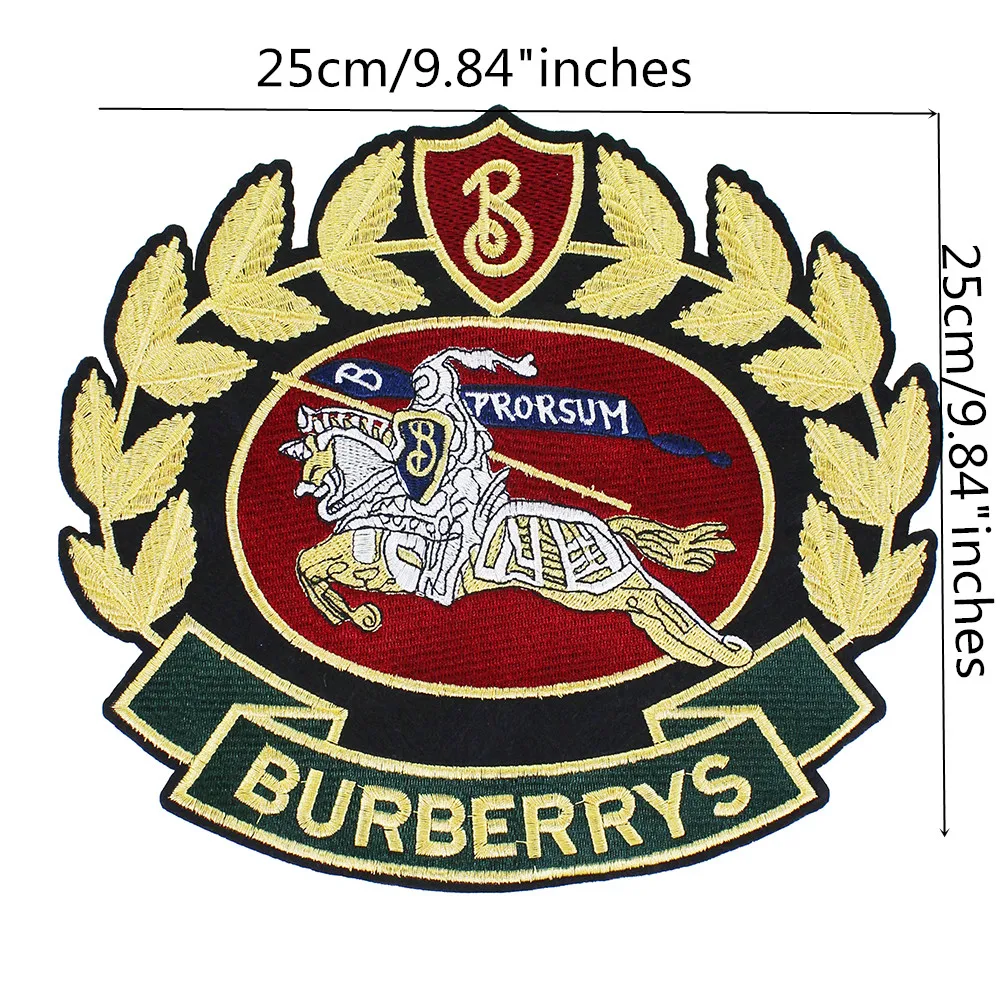 burberry iron on logo