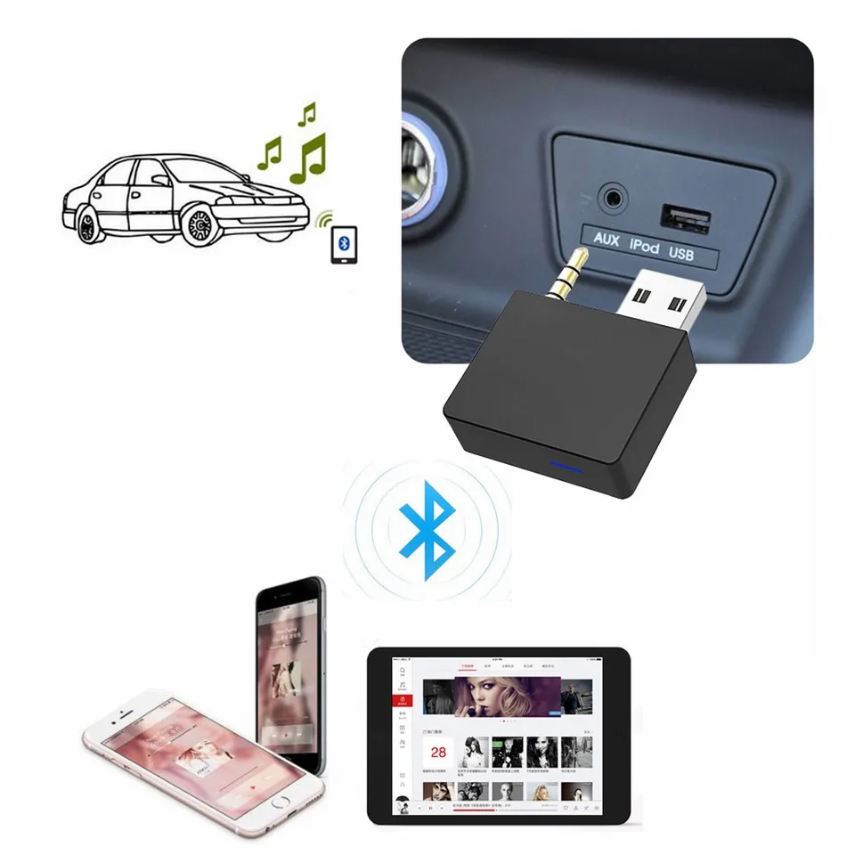 CHELINK AUX Bluetooth 4,0 USB адаптер кабель громкой связи Авто Bluetooth передатчик приемник подходит для hyundai Kia Sedon Sorento