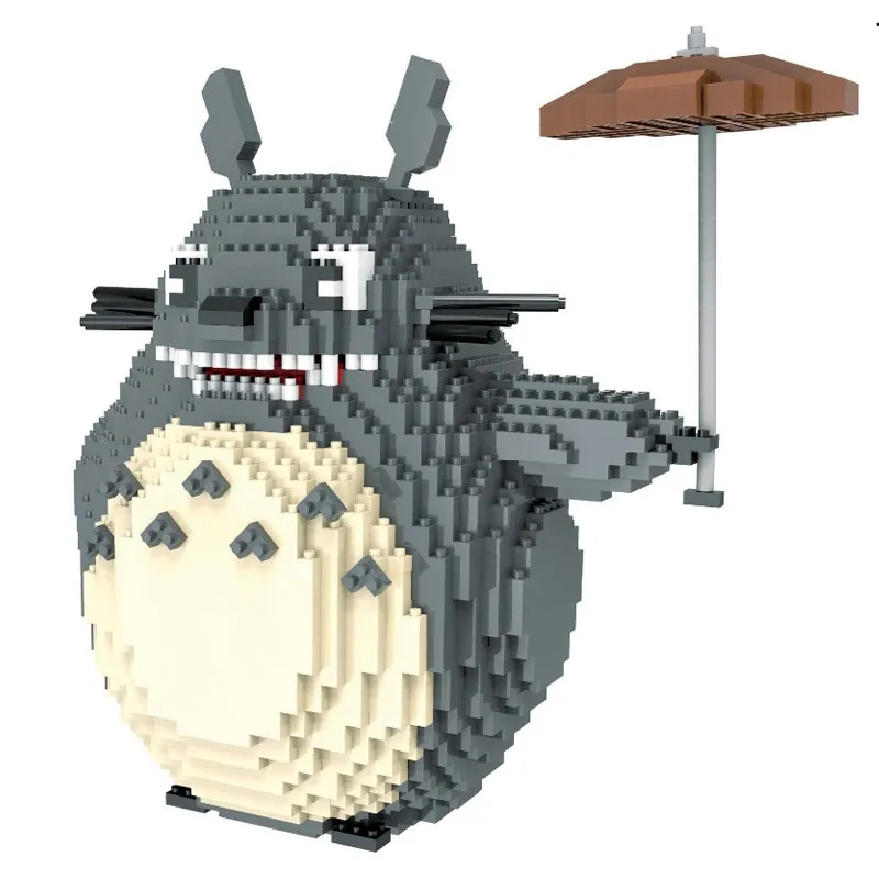

HC9005 Hayao Miyazaki Diamond Totoro Doll 1820pcs Bricks Diamond Building Blocks Toys Children Gifts Compatible With Legoings
