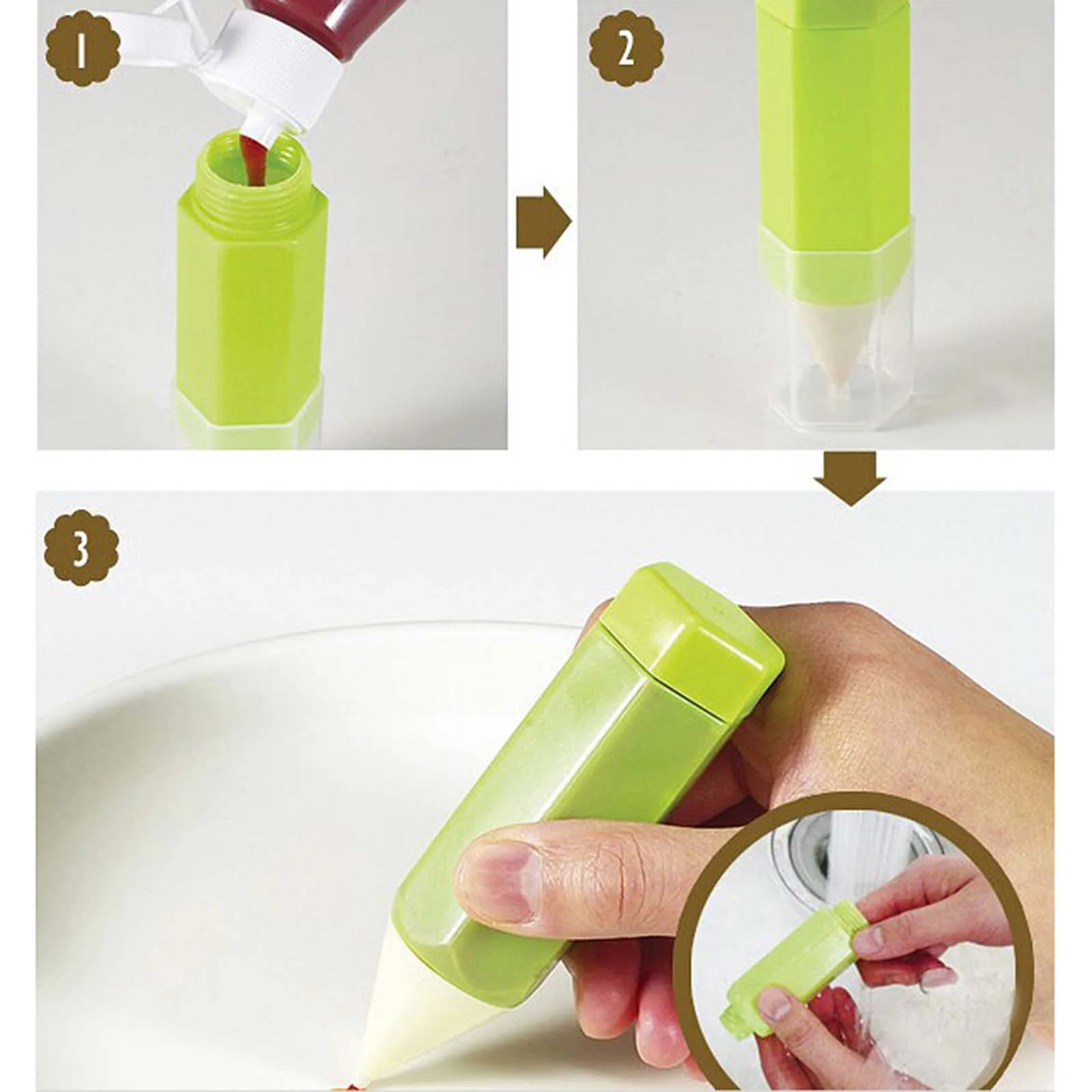 3 шт./компл. форма для выпечки тортов DIY печенье Кондитерская выпечка для рисования ручка для маникюра цветной карандаш