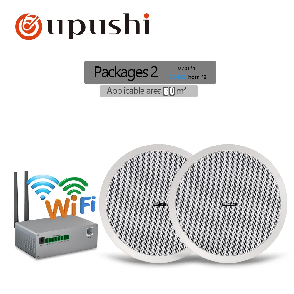 Беспроводные потолочные колонки wifi 6,5 дюйма динамики с Bluetooth oupushi wifi домашняя музыкальная система лучшие в стенах динамики для объемного звучания - Цвет: bundle2