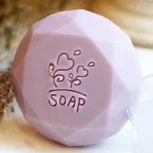 В форме сердца мыло ручной работы штамп прозрачный натуральный мыло изготовление штамп с ручкой акриловая таможенная печать для печати