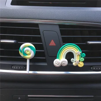 

Hazy beauty Ls rainbow clouds ball lollipop car perfume Air freshener, lovely car accessories Car Air Cleaner Auto Geuren