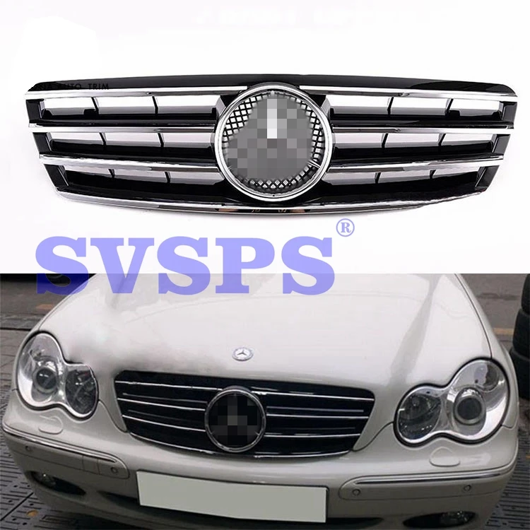 

High Quality ABS Front Middle Grille For Mercedes Benz C-Class W203 2000-2006 Year