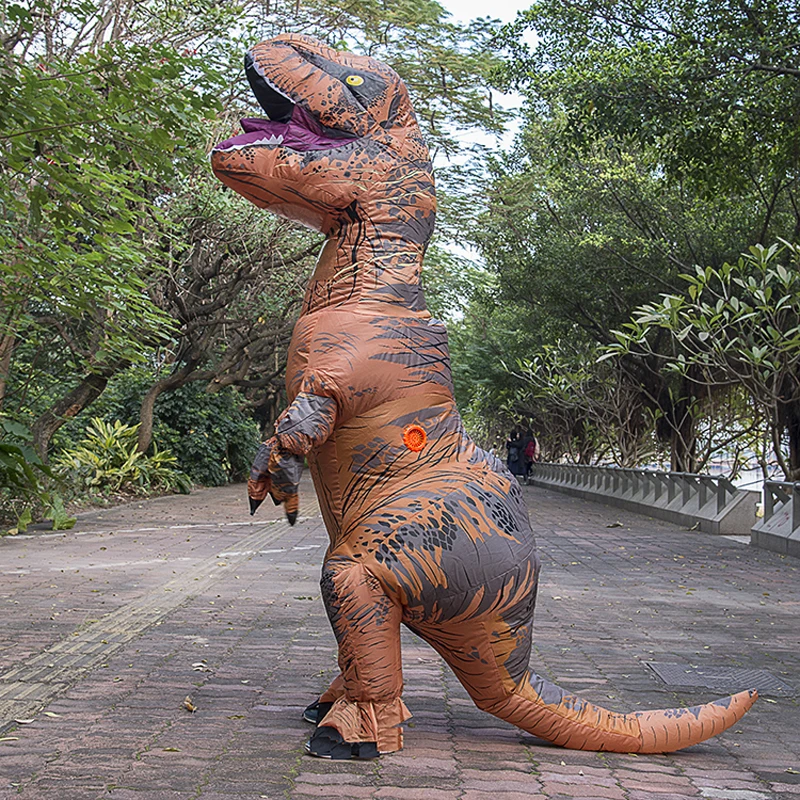 220 см Огромный T-Rex надувные игрушки для улицы, большой размер XL, гигантский взрослый динозавр, нарядная одежда, рождественские и вечерние украшения на Хэллоуин