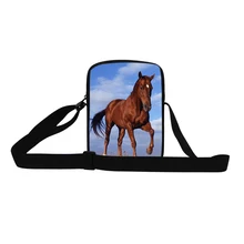 Dispalang индивидуальный дизайн мини-сумка прохладный лошадь Печать Школа сумка для мальчиков-подростков маленькая сумка через плечо сумки для мужчин