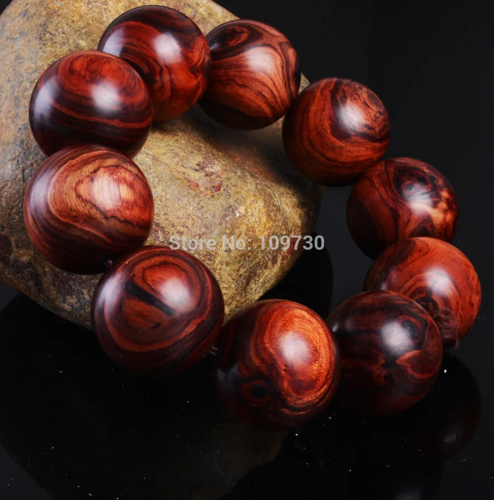 

001150 hainan huanghuali rosewood wood bracelet Dalbergia odorifera chinese worry bead