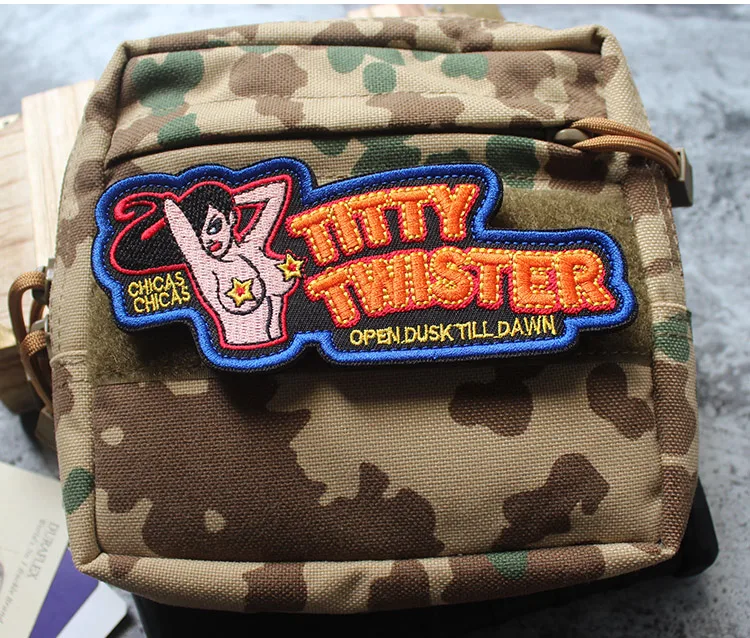 Большой Titty Twister вышивка волшебный военный боевой патч 3D тактическая аппликация эмблем боевые значки на одежду рюкзак