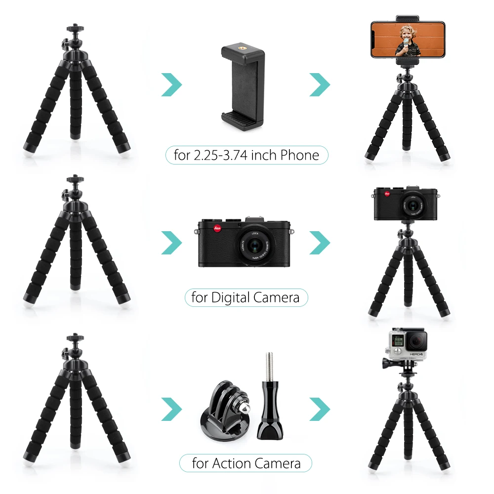 Штатив Vamson Gorillapod Octopus для xiaomi yi 4k lite dji osmo pocket gopro hero 7 6 5 4 session iphone VP414E|Штативы| |