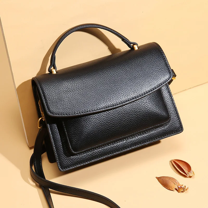 

DIENQI Genuine Leather Bag Fashion Women Messenger Bag Ladies Luxury Crossbody Bags 2019 Small Handbag Black Clutch Hand Bags