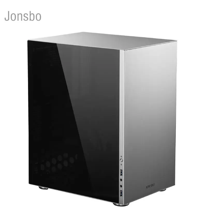 Алюминиевый полупрозрачный корпус JONSBO C3 мини шасси ITX HTPC USB3.0 поддержка платы MATX