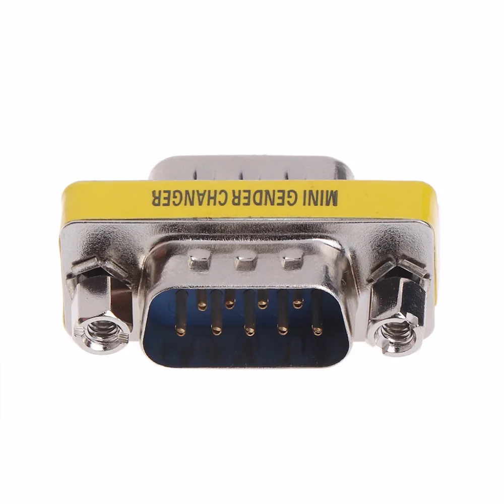 

10Pcs 9 Pin RS-232 DB9 Male to Male Serial Cable Gender Changer Coupler Adapter